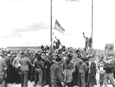 Wellfed prisoners at Dachau