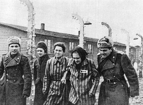 well fed prisoners being liberated from Auschwitz. 