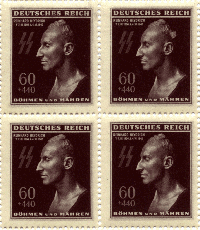 Heydrich death-mask stamps