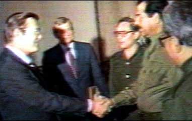 Saddam with Rumsfeld